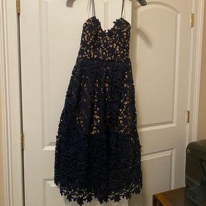 Self Portrait Guipure - lace illusion dress